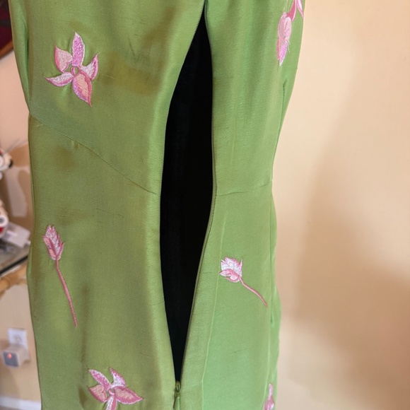 TIBI HYLAND EMBROIDERED SILK SHEATH - Picture 5 of 10